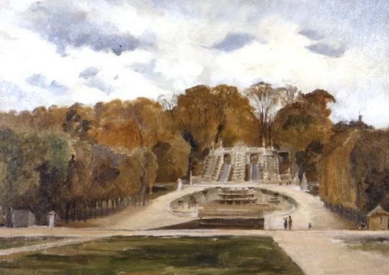 La cascata di Saint - Cloud vista dal parco inferiore, dal Saint, Cloud, museo Avelines